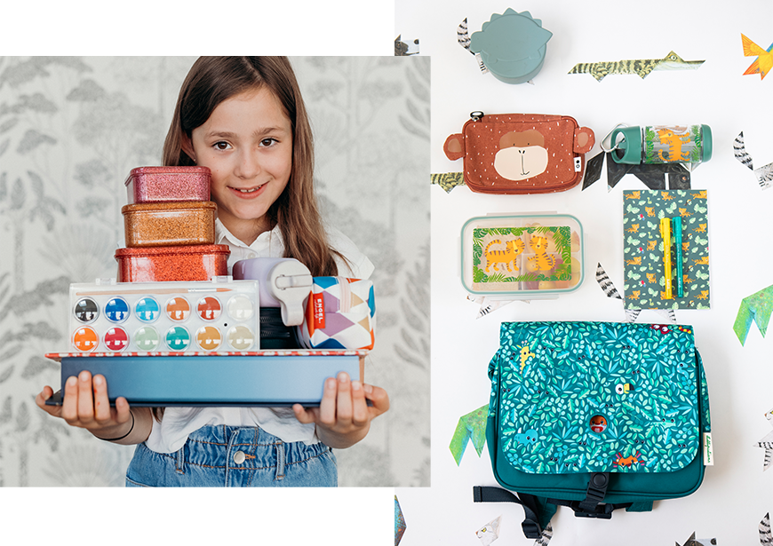 een nieuwe schooltas of rugzak voor het schooljaar